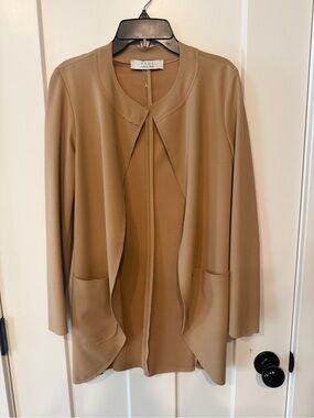 Kaos Light Brown Open-Front Women's Blazer Jacket